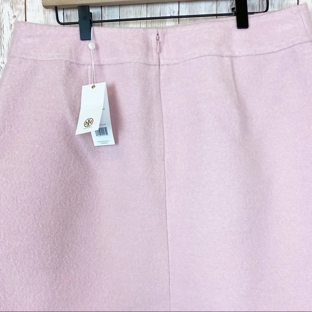 Tory Burch Celeste Coastal Pink Wool‎ Blend Skirt Women’s Size 14